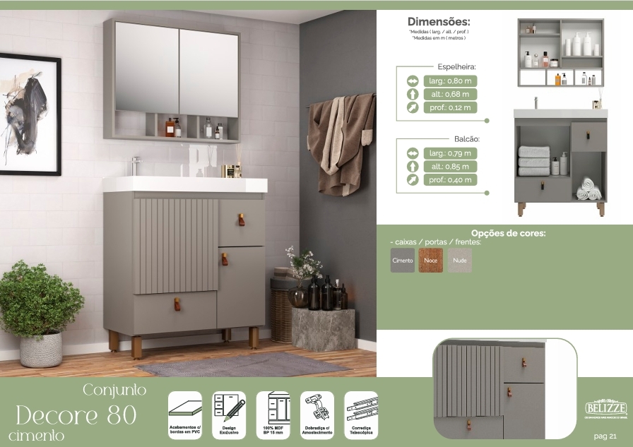 Conjunto Decore 80 | Consulte Valores Na Descrição | Belizze 1026