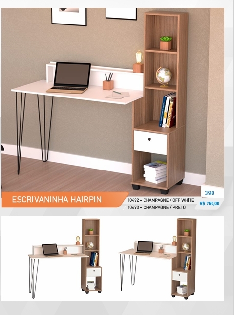 Escrivaninha Hairpin | Regale Venda : -55% 0925