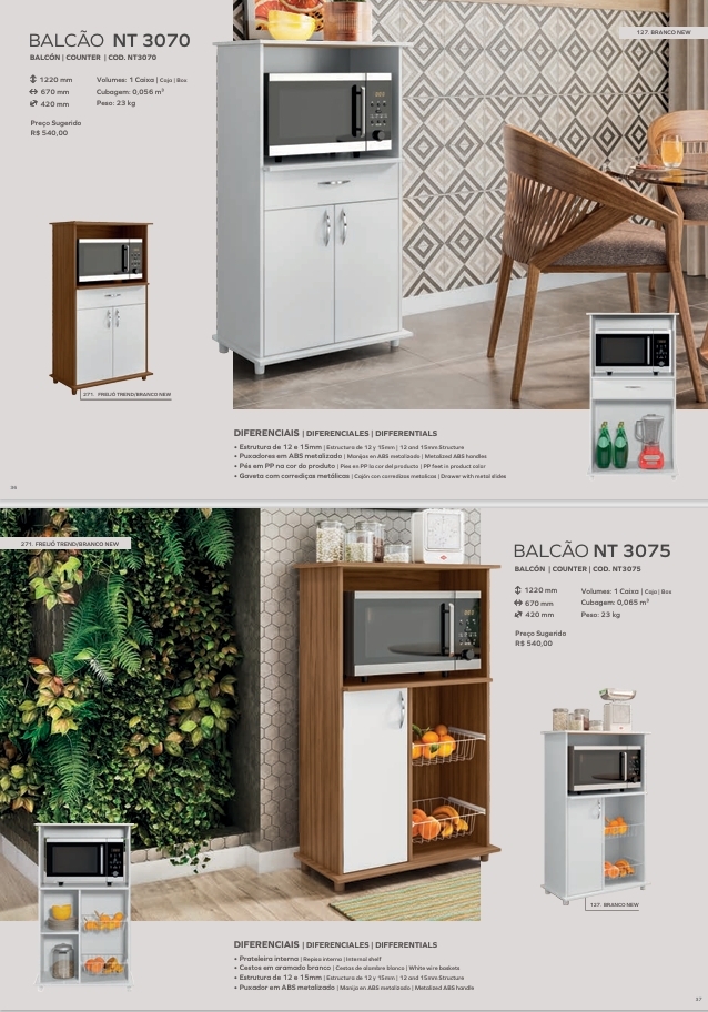 Balcão | NT 3070 - NT 3075 | Notável Venda : -45% 0825