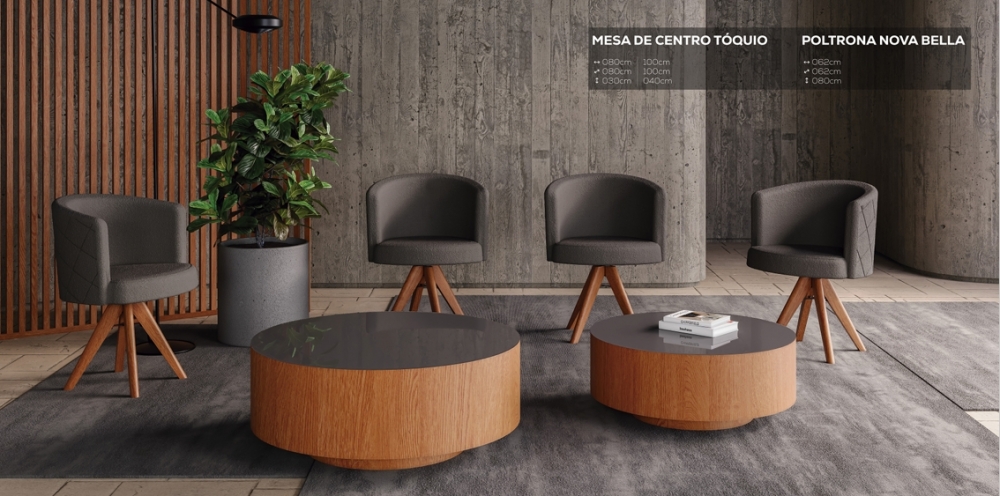 Poltrona Nova Bella + Mesa De Centro Tóquio | Macrosul 1025