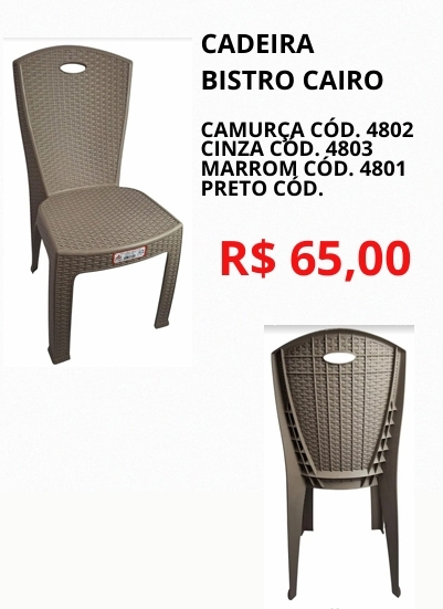 Cadeira bistro cairo junco sintético | Lindelli Venda: +50% 0825