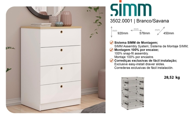 Cômoda Simm | Genialflex 0826