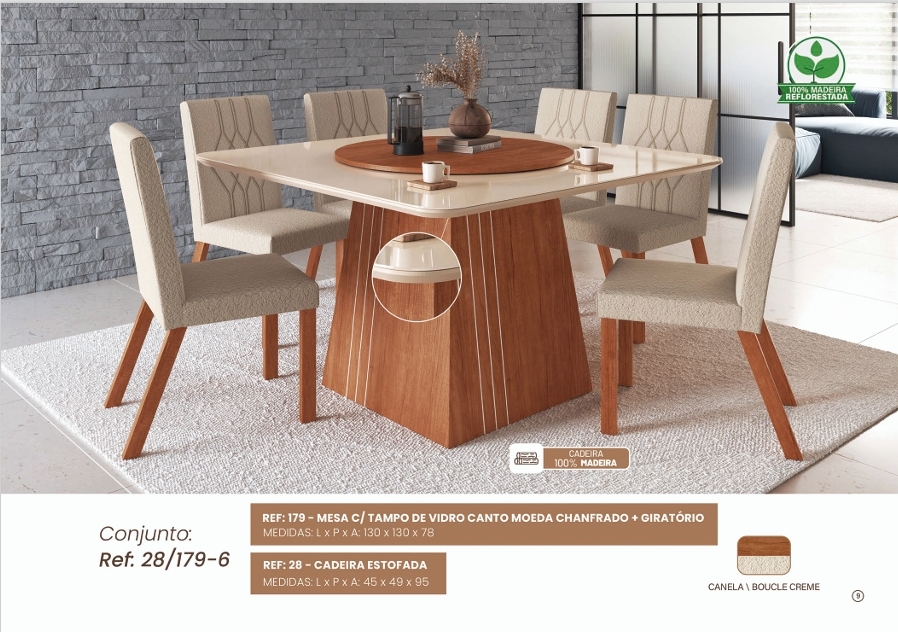 Mesa 179 + Cadeira 28 | Zamarchi 0626