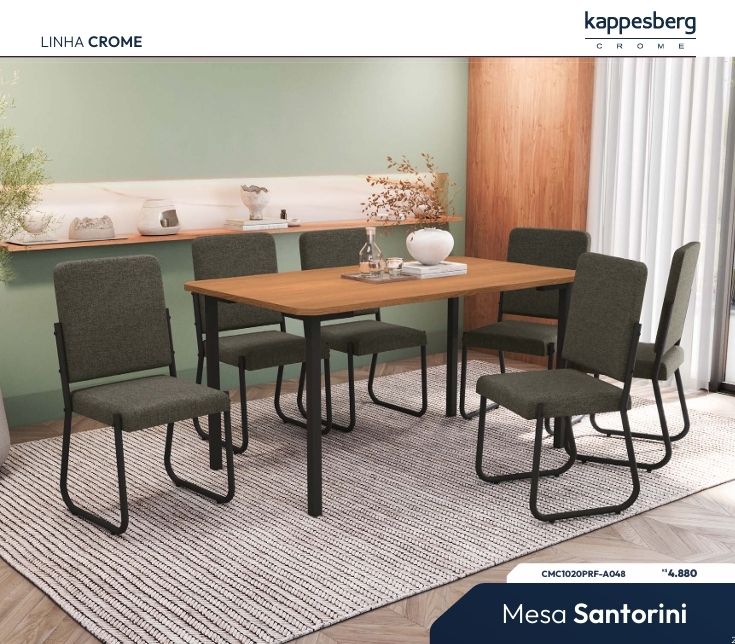 Mesa Santorini | Venda:-62% | Kappesberg Crome 0925