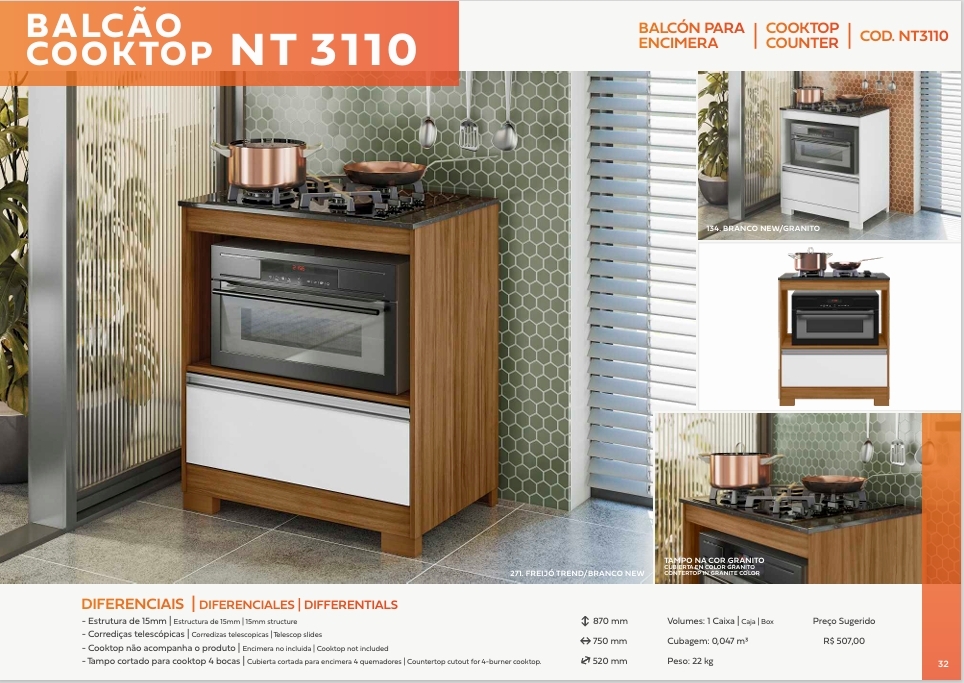 Balcão Cooktop | NT 3110 | Notável 0426