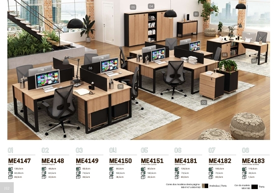 Linha Escritório | ME4147 - ME4148 - ME4149 - ME4150 - ME4151 - ME4181 - ME4182 - ME4183 | Tecnomobili 0825