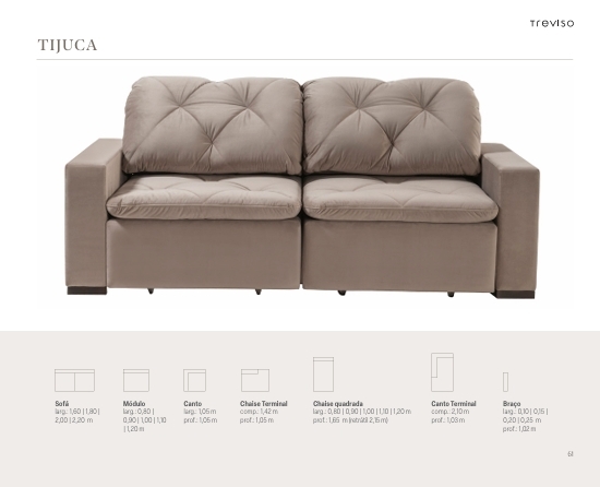 Sofá Tijuca | Treviso 1025