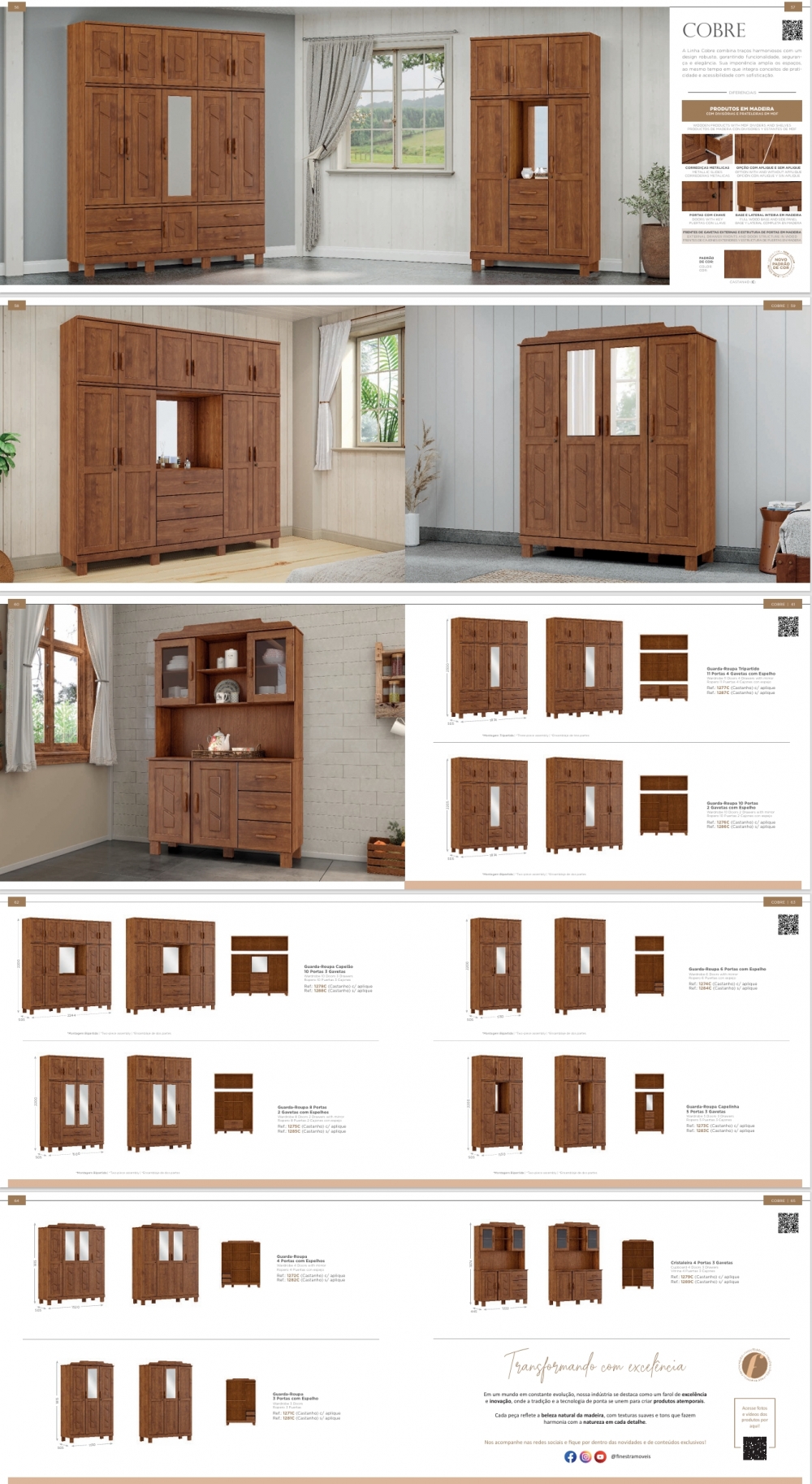 Linha Cobre | Roupeiros - Cristaleira | Finestra 0925 
