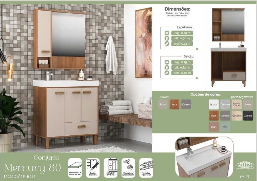 Conjunto Mercury 80 | Consulte Valores Na Descrição | Belizze 1026
