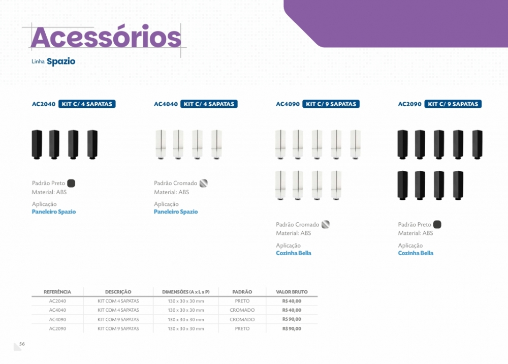 Acessórios Linha Spazio - Cozinhas | Primavera | Venda: -35% 0925