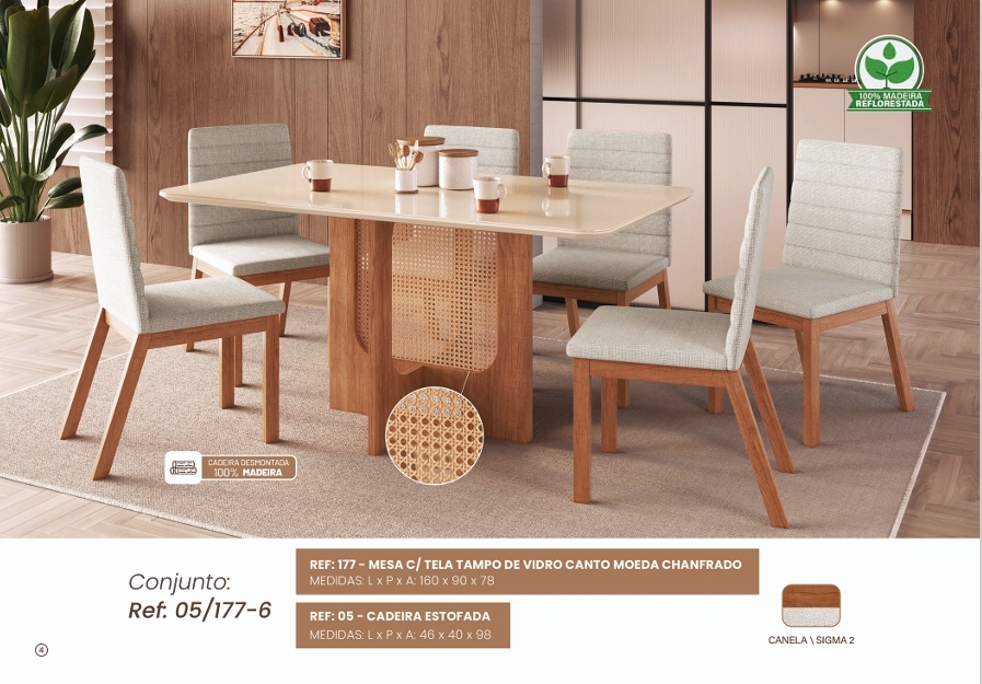 Mesa 177 + Cadeira 05 | Zamarchi 0626
