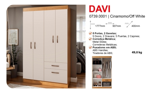 Roupeiro Davi | Genialflex 0826