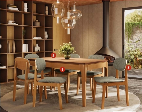 Mesa Mira / Cadeira Ester | Kappesberg Sala De Jantar Premium 0526