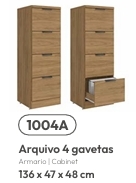 Armário Gaveteiro 4 Gavetas | 1004A | Kappesberg Móveis 0526