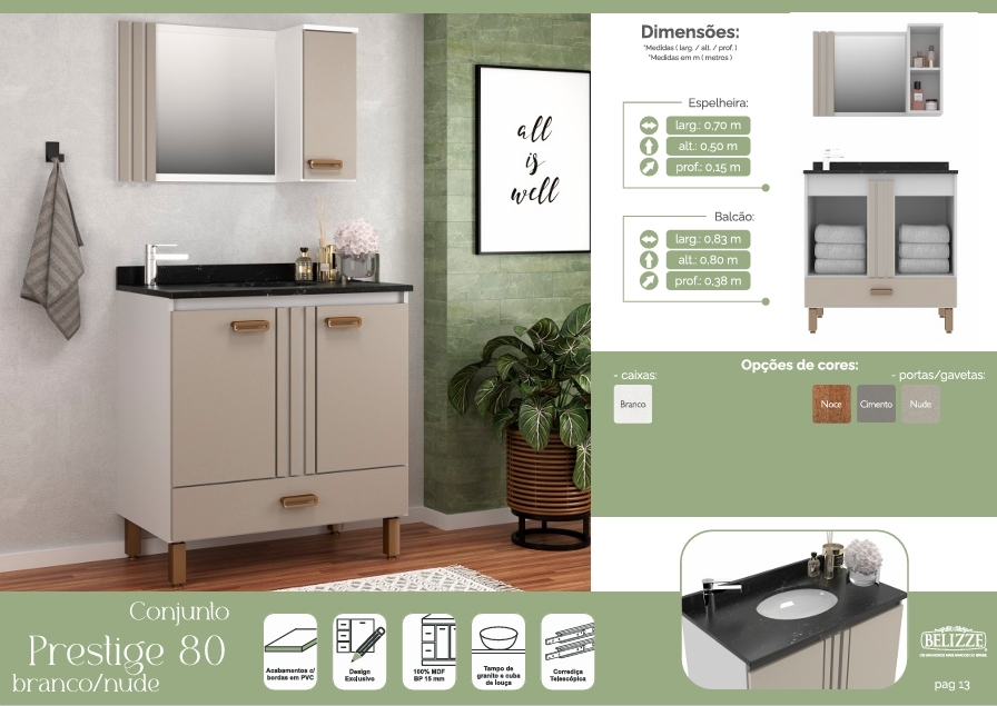 Conjunto Prestige 80 | Consulte Valores Na Descrição | Belizze 1026