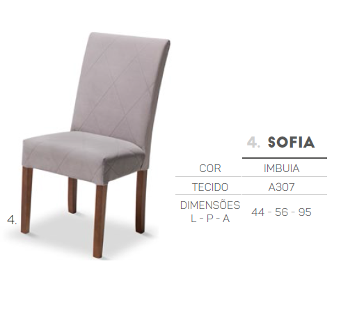 Cadeira Estofada Sofia | L2 Design Móveis