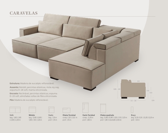 Sofá Caravelas | Treviso 1025