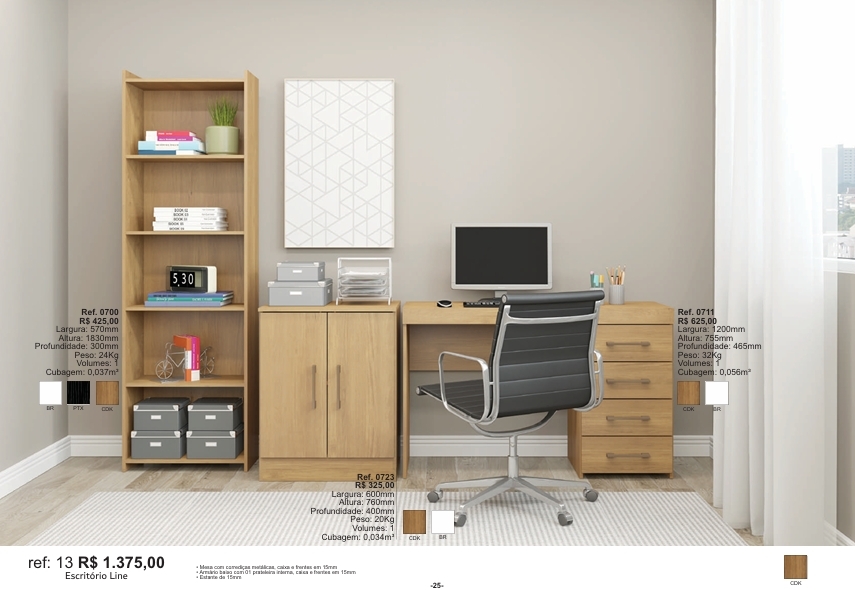 Linha  Escritório Line | 0700 - 0723 - 0711 | Soluzione: -40% 0325