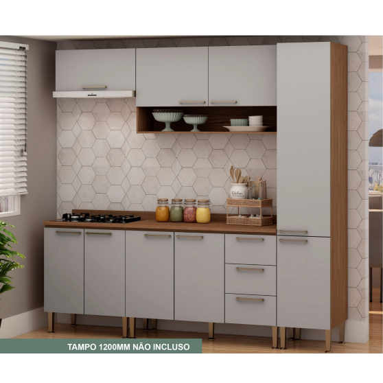 Cozinha Modulada Sob Medida Violeta | L 2.30 | Linha Conecta | A partir de R$ 1.898,00 | Genialflex