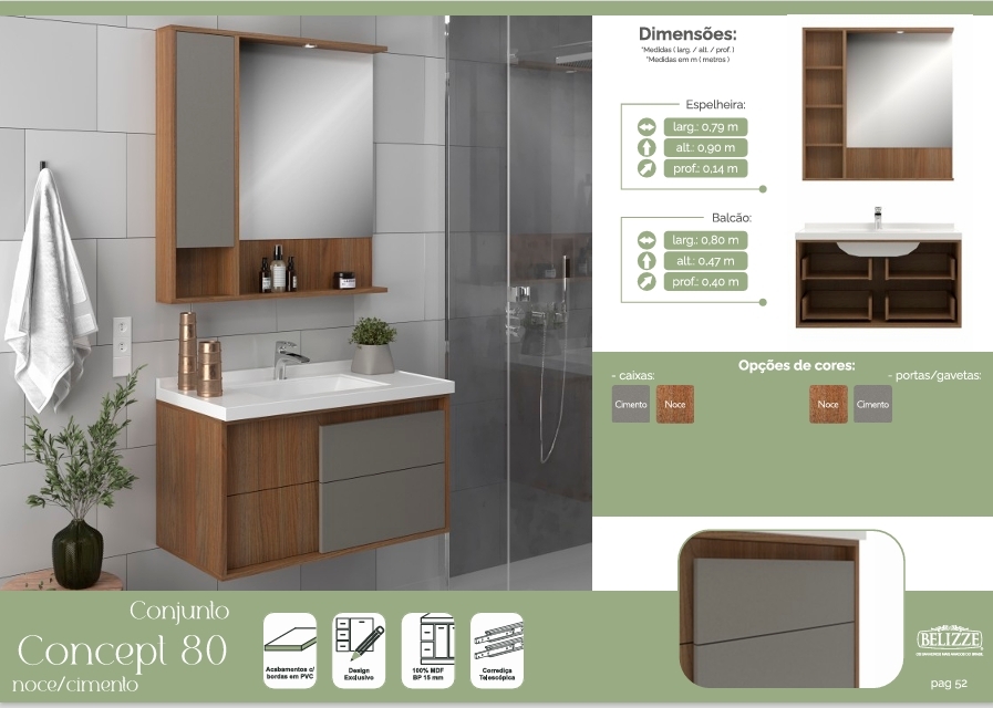 Conjunto Concept 80 | Consulte Valores Na Descrição | Belizze 1026