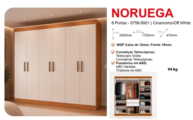 Roupeiro Noruega | Genialflex 0826
