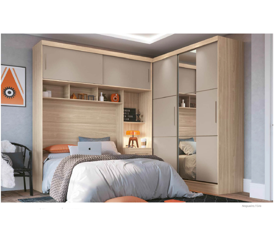 Dormitório Modulado Classic (2 Peças) | Móveis Castro