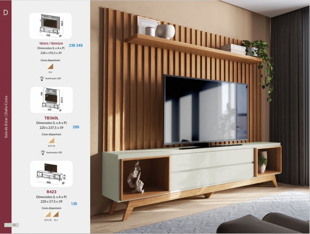 Painel + Rack | TB343/TB343LN - TB360L - R423 | Dalla Costa 0826
