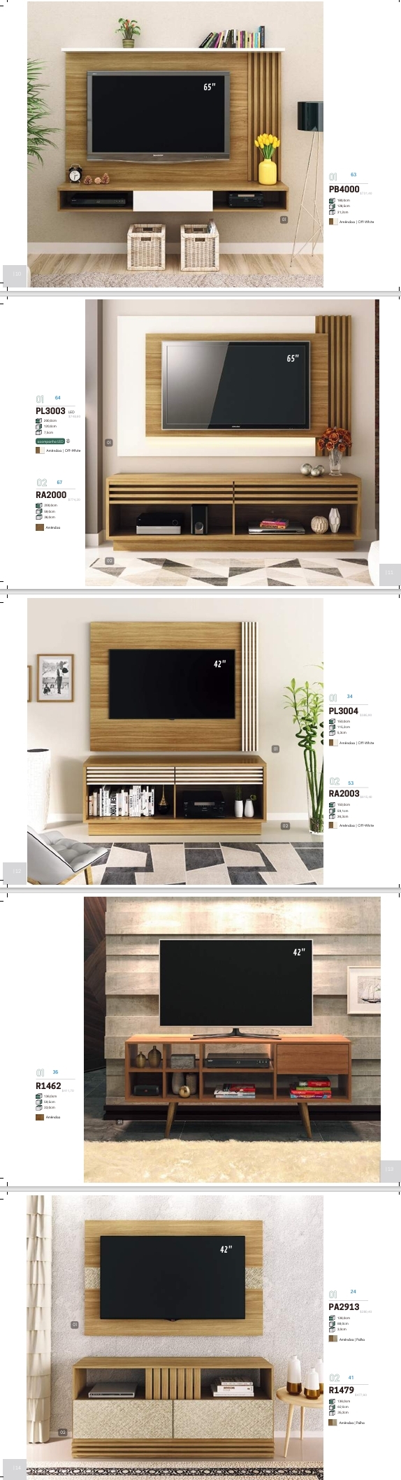 Linha Sala de Estar | PB4000 - PL3003 - RA2000 - PL3004 - RA2003 - R1462 - R1462 - R1479 | Venda:-15% | Tecnomobili 0925