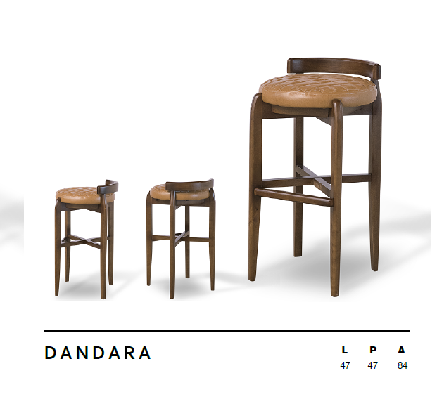 Banqueta Dandara Com Encosto Baixo ou Alto | L2 Design Mobiliário