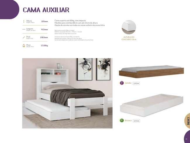 Cama Auxiliar | Santos Andirá 0625