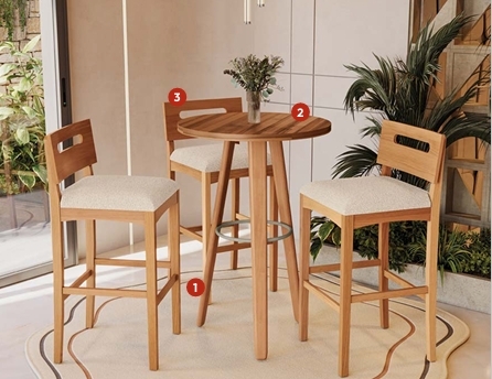 Mesa Áurea / Banqueta Mia | Kappesberg Sala De Jantar 0526