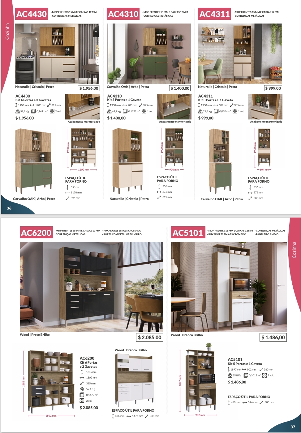 Kit Cozinha | AC4430 - AC4310 - AC4311 - AC6200 - AC5101 |  Decibal Venda : -60% 0925