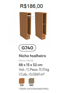 Cozinha Modulada Maxxi | Valor Das Peças Avulsas Acima De Cada Imagem Do Produto | Kappesberg Móveis 0226