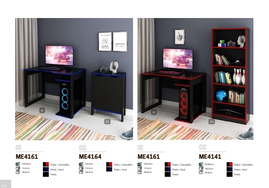 Mesa Gamer + Complementos | ME4161 - ME4164 - ME4161 - ME4141 | Tecnomobili 0825