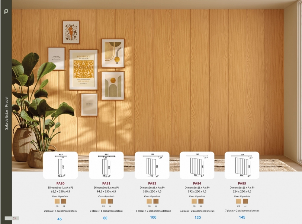 Painel Decorativo Liso | PA80 - PA81 - PA83 - PA84 - PA85 | Dalla Costa 0826