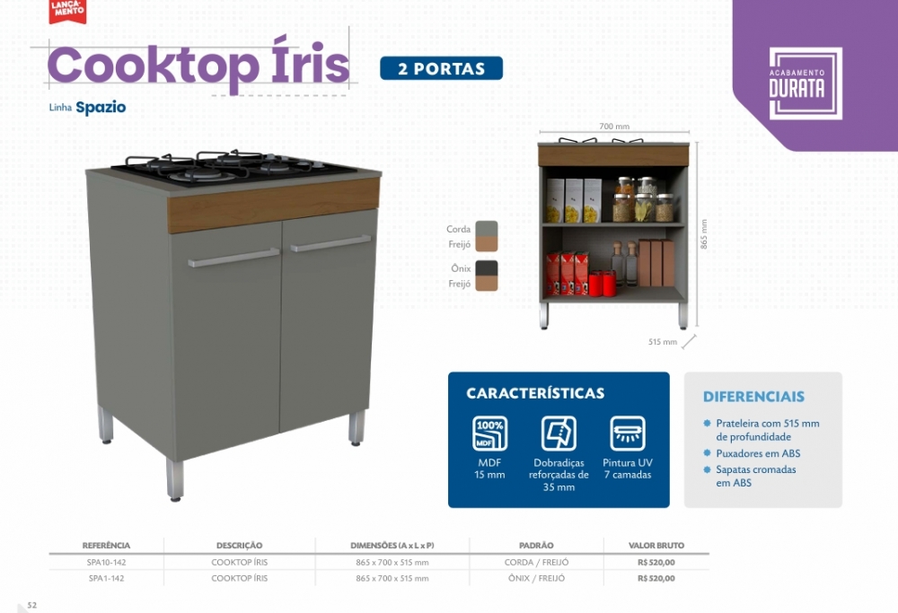 Cooktop Íris | Primavera | Venda: -35% 0925