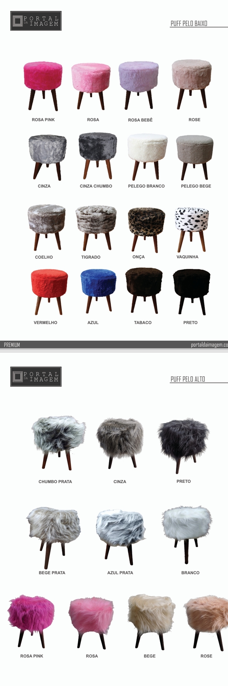 Puff Pelo Baixo / Alto | Girassol 0925
