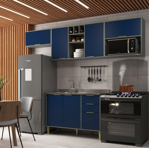 Cozinha Modulada Domus 04 | Hecol 0326