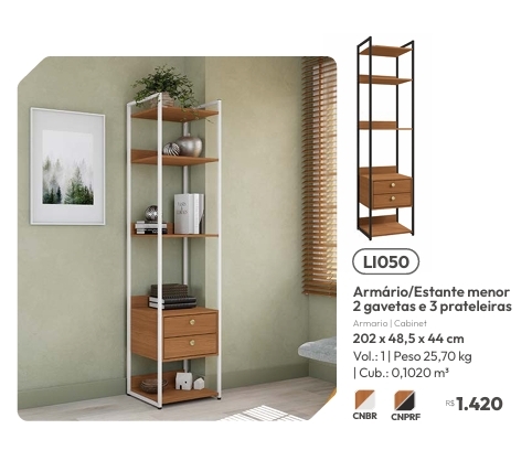Estante LI050 | Venda:-62% | Kappesberg Crome 0925