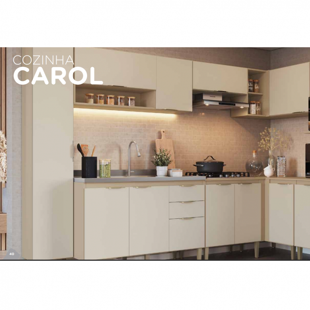 Cozinha Modulada Sob Medida Carol | Cadorin 
