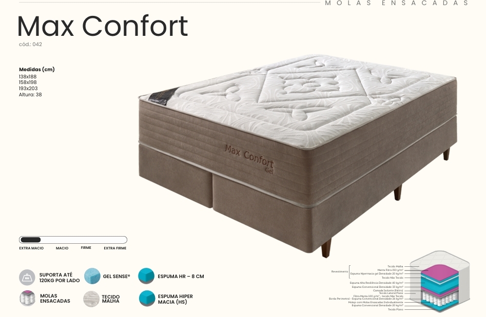 Colchão Max Confort | Estofama 0626