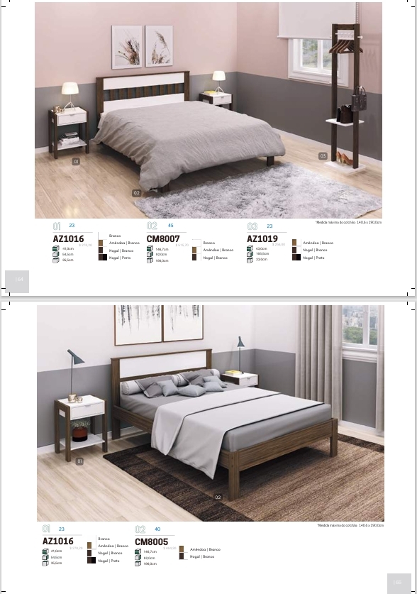 Linha Dormitório | AZ1016 - CM8007 - AZ1019 - AZ1016 - CM8005 | Venda:-15% | Tecnomobili 0925