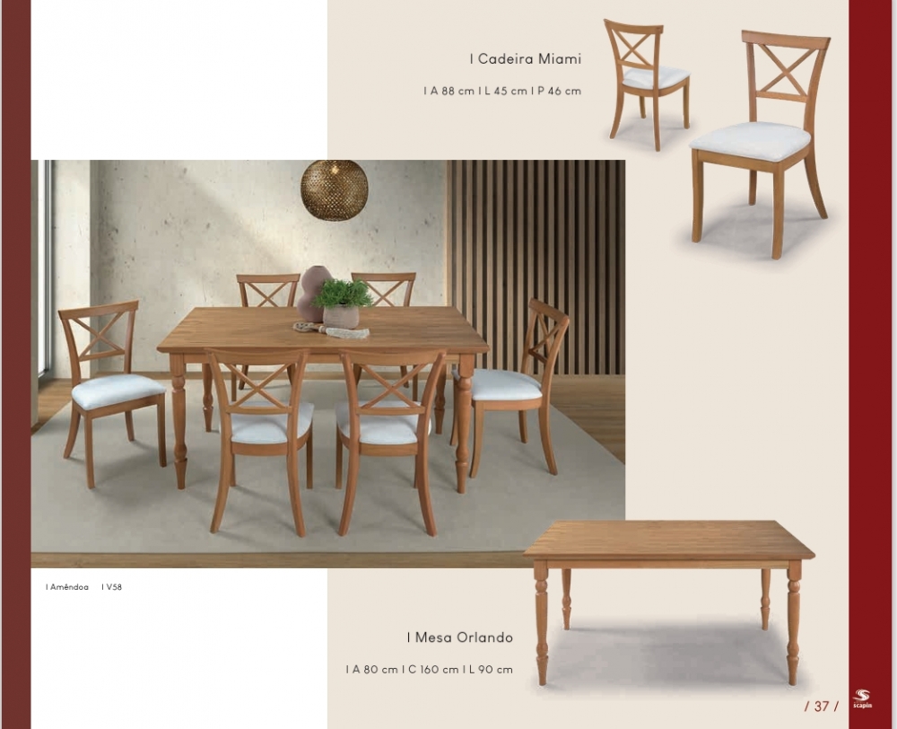 Mesa Orlando + Cadeira Miami | Refinatto 0925