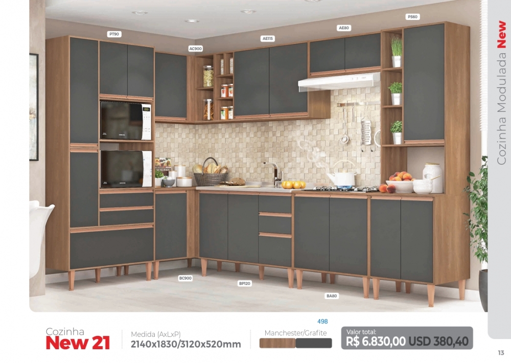 Cozinha Modulada | New | Fellcci | Venda : -40% 0925