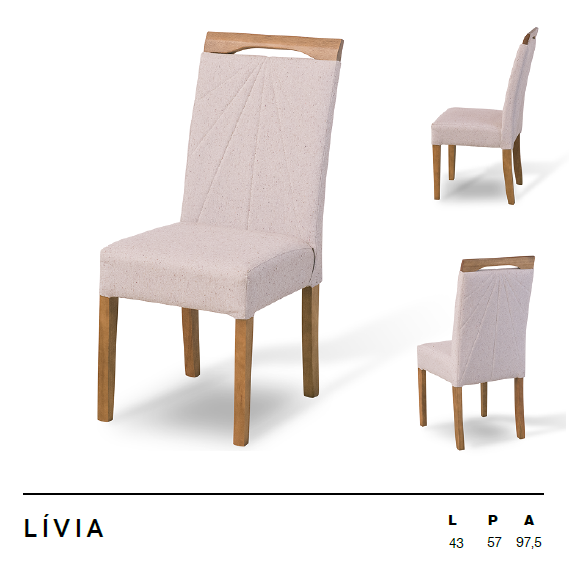 Cadeira Lívia | L2 Design Mobiliário