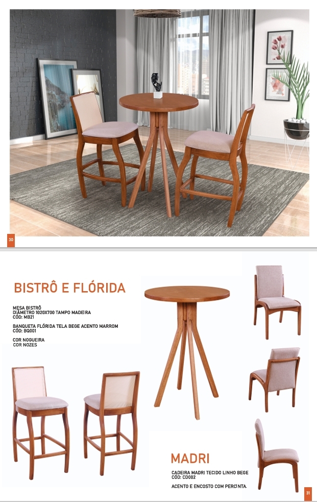 Conjunto Mesa + Cadeira | Bistro e Flórida | Nona 0625
