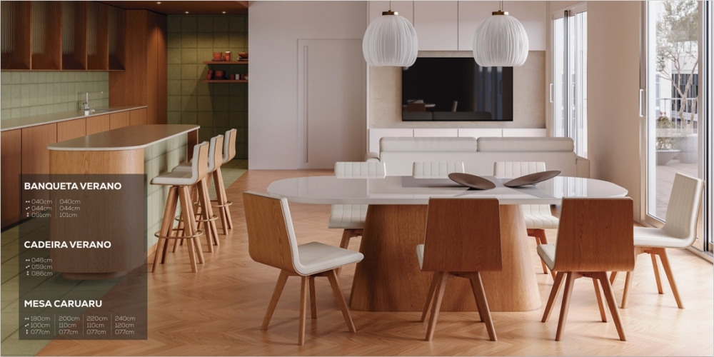 Cadeira Verano + Banqueta Verano + Mesa Caruaru | Macrosul 1025