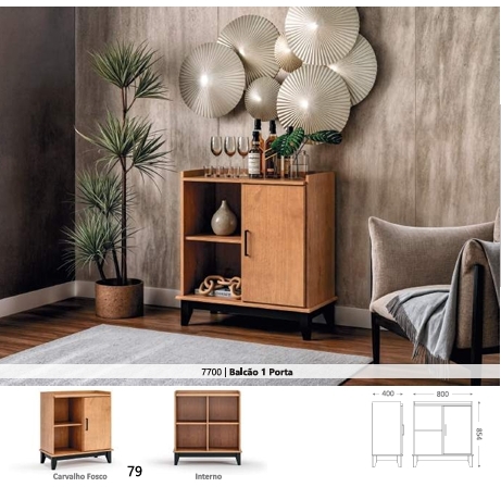 Balcão 1 Porta | 7700 | Linha Nature | MPO Móveis 0526