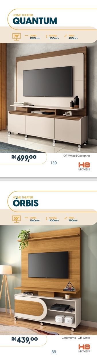 Home Theater | Orbis - Quantum | Venda: +60% | HB Móveis 0825