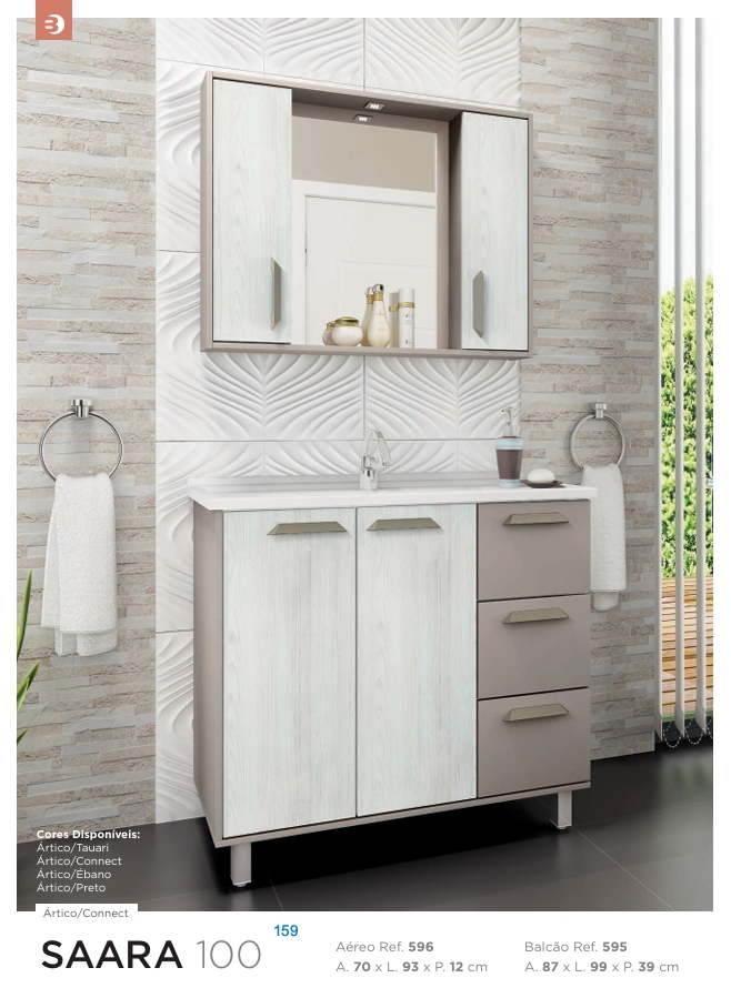 Conjunto Saara 100CM | Consulte Valores Na Descrição | Balcony 1026
